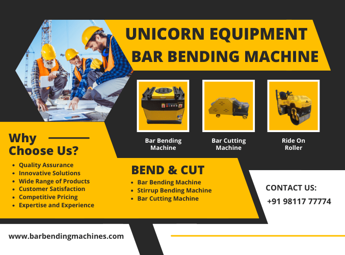 UNICORN EQUIPMENT'S BAR BENDING MACHINE