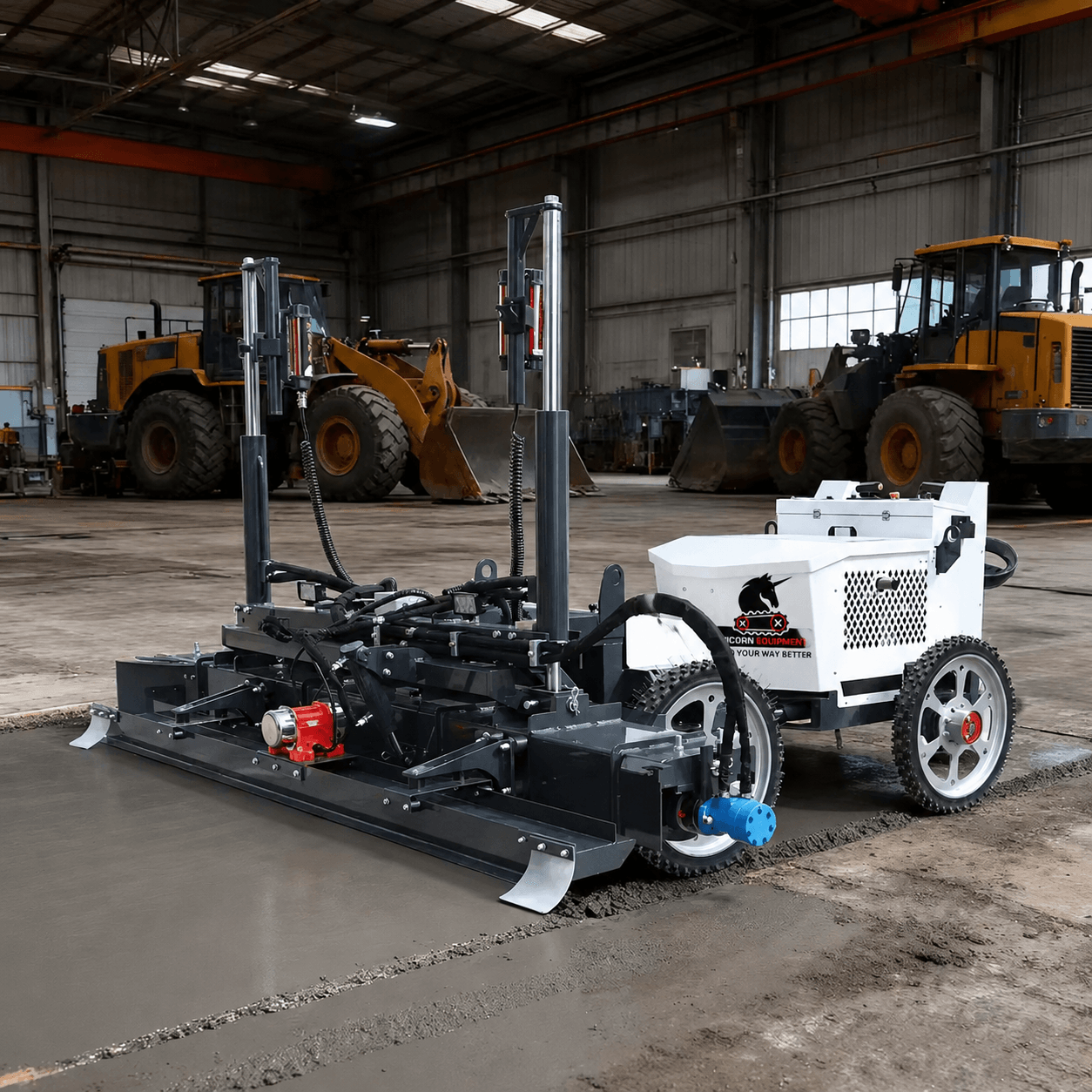 Uni 100-4A Rear Seat Laser Leveling Machine Laser Screed Machine