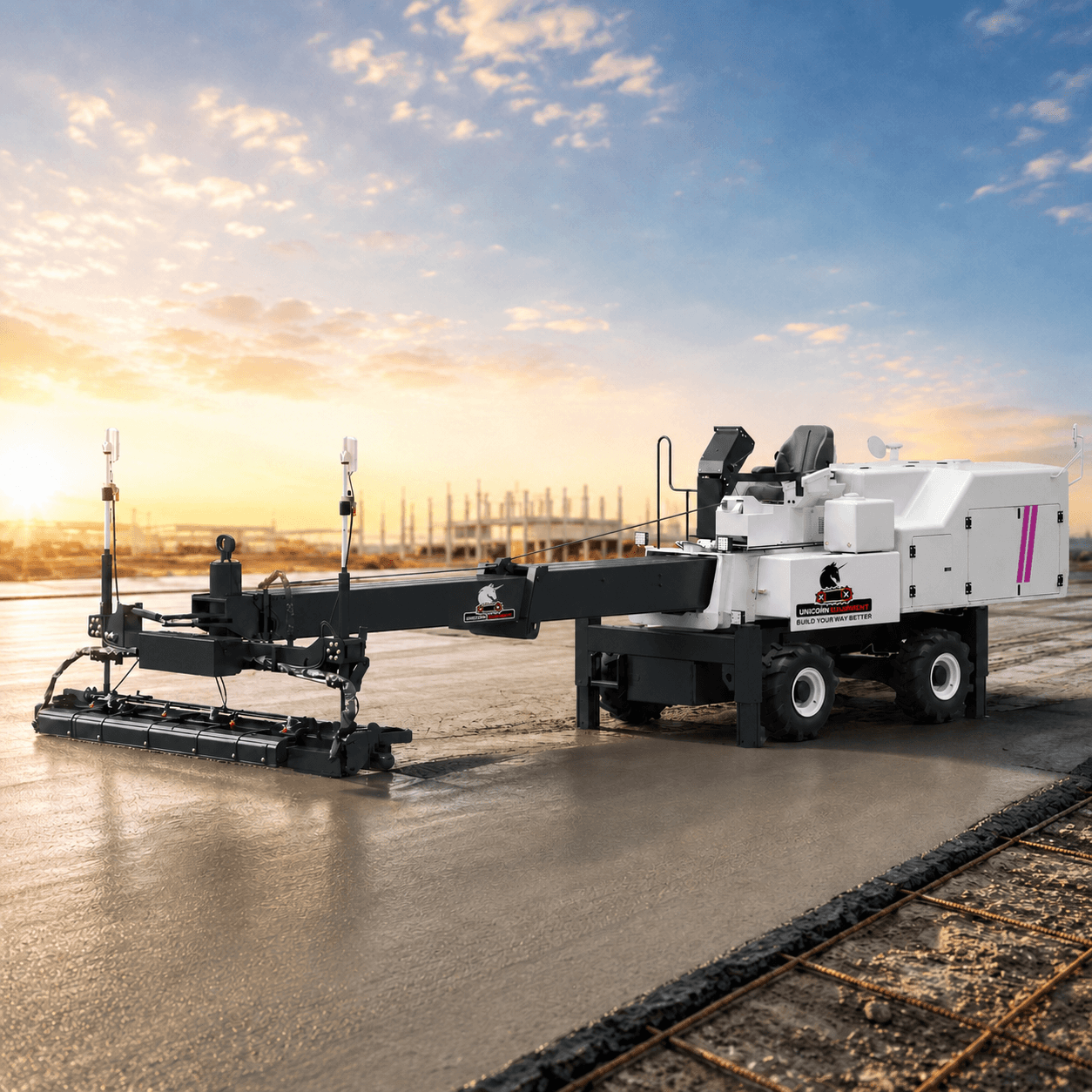UNI 200-4 Medium Telescopic Boom Laser Screed Machine