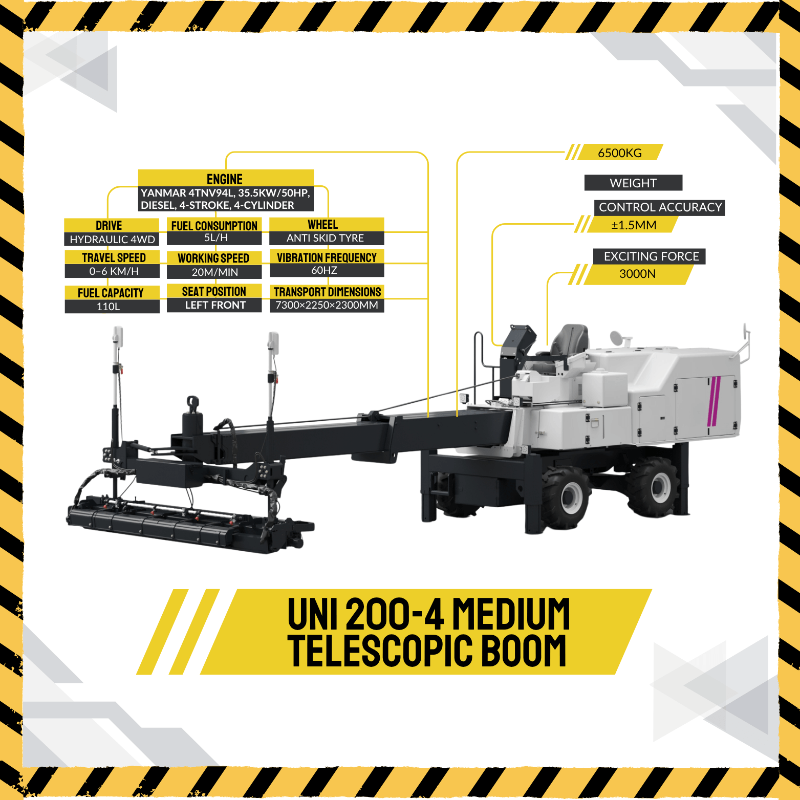 UNI 200-4 medium Telescopic Boom