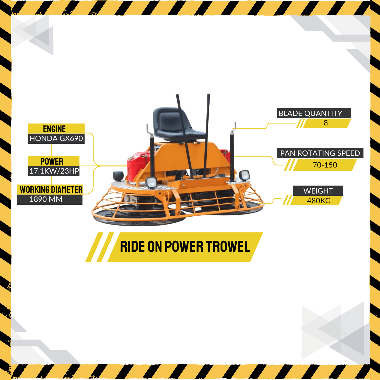 Ride on Power Trowel